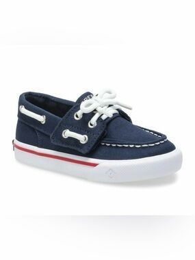 Sperry Boat Shoes Tuck Jr Top Sliders Red Navy Gray Memory Foam Velcro Baby Boy